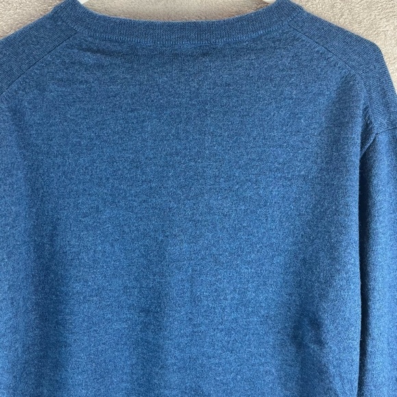 HART SCHAFFNER MARX Fine Merino Wool Sweater Blue V-Neck XL - Picture 10 of 13